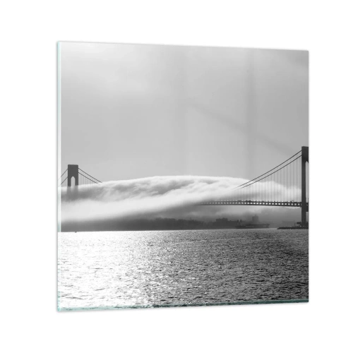 Glasbild - Bild auf glas - Segeln durch das Goldene Tor - 50x50 cm