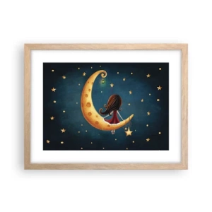 Poster in einem Rahmen aus heller Eiche - Einmal… - 40x30 cm