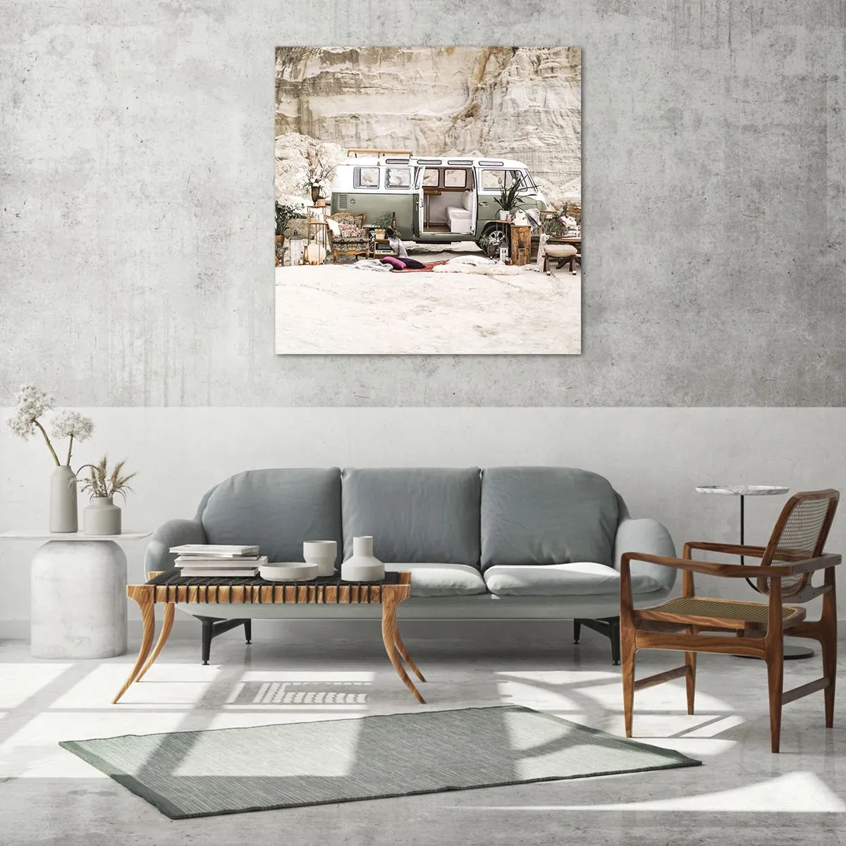 Glasbild - Bild auf glas - Es ist die Zeit, die Reise zu beginnen - 40x40 cm