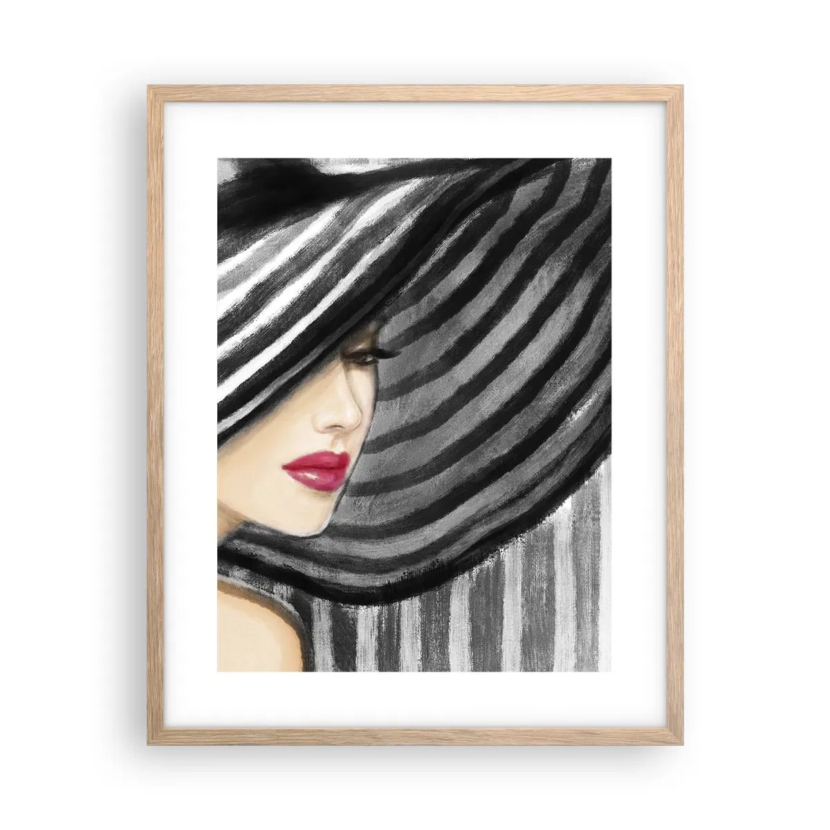 Poster in einem Rahmen aus heller Eiche - Wo soll ich dich finden? - 40x50 cm