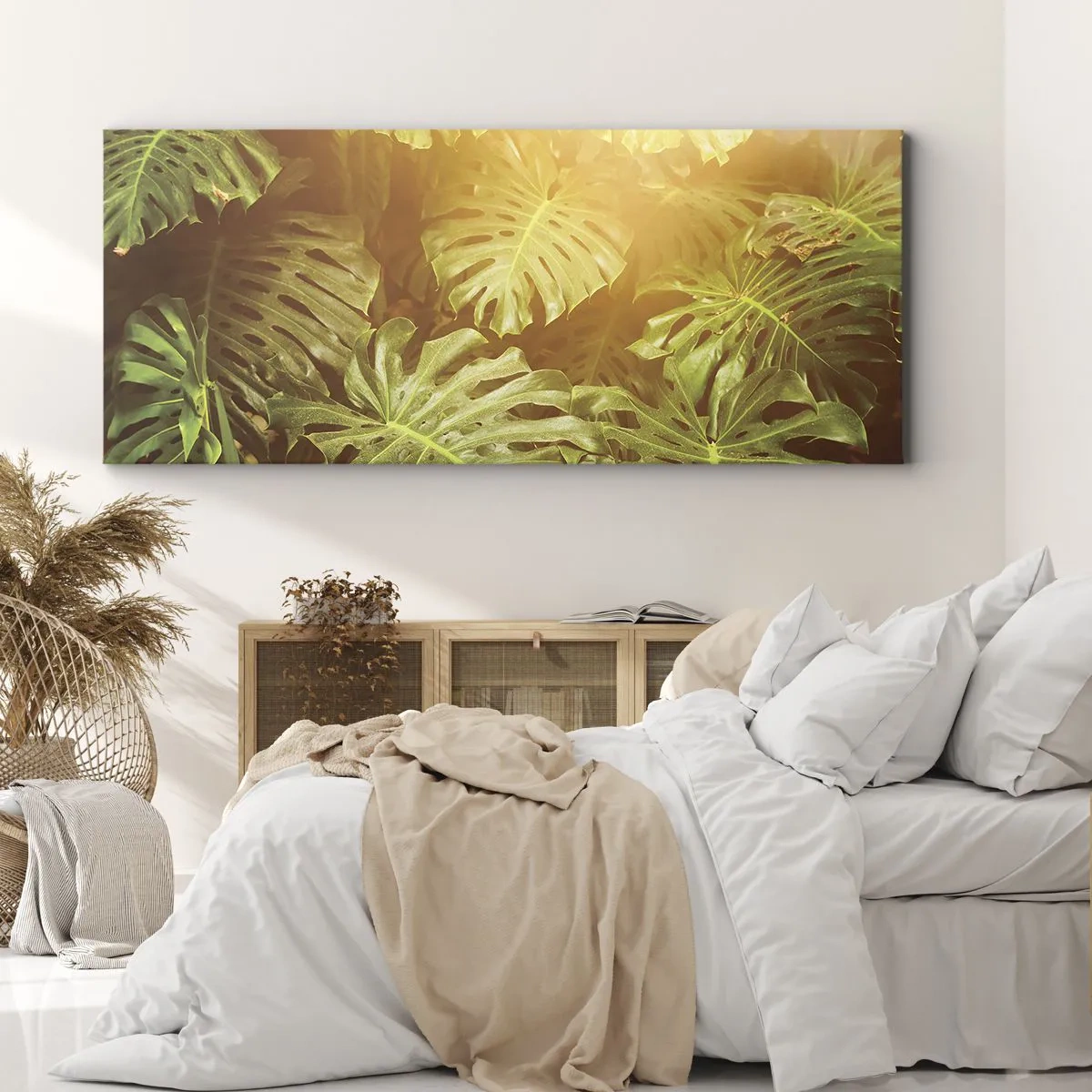 Bild auf Leinwand - Leinwandbild - Ins Grüne tretren... - 100x40 cm