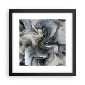 Poster in einem schwarzem Rahmen - Stein und Blume - 30x30 cm