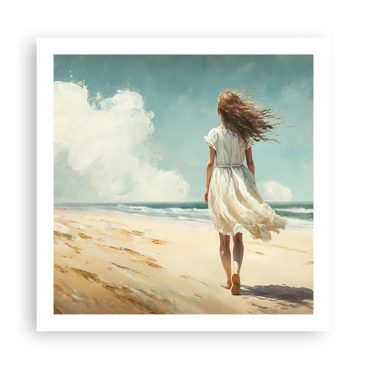 Poster - Der Sonne und dem Wind begegnen - 60x60 cm