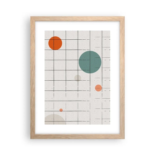 Poster in einem Rahmen aus heller Eiche - Gefangen. Wir oder sie? - 30x40 cm