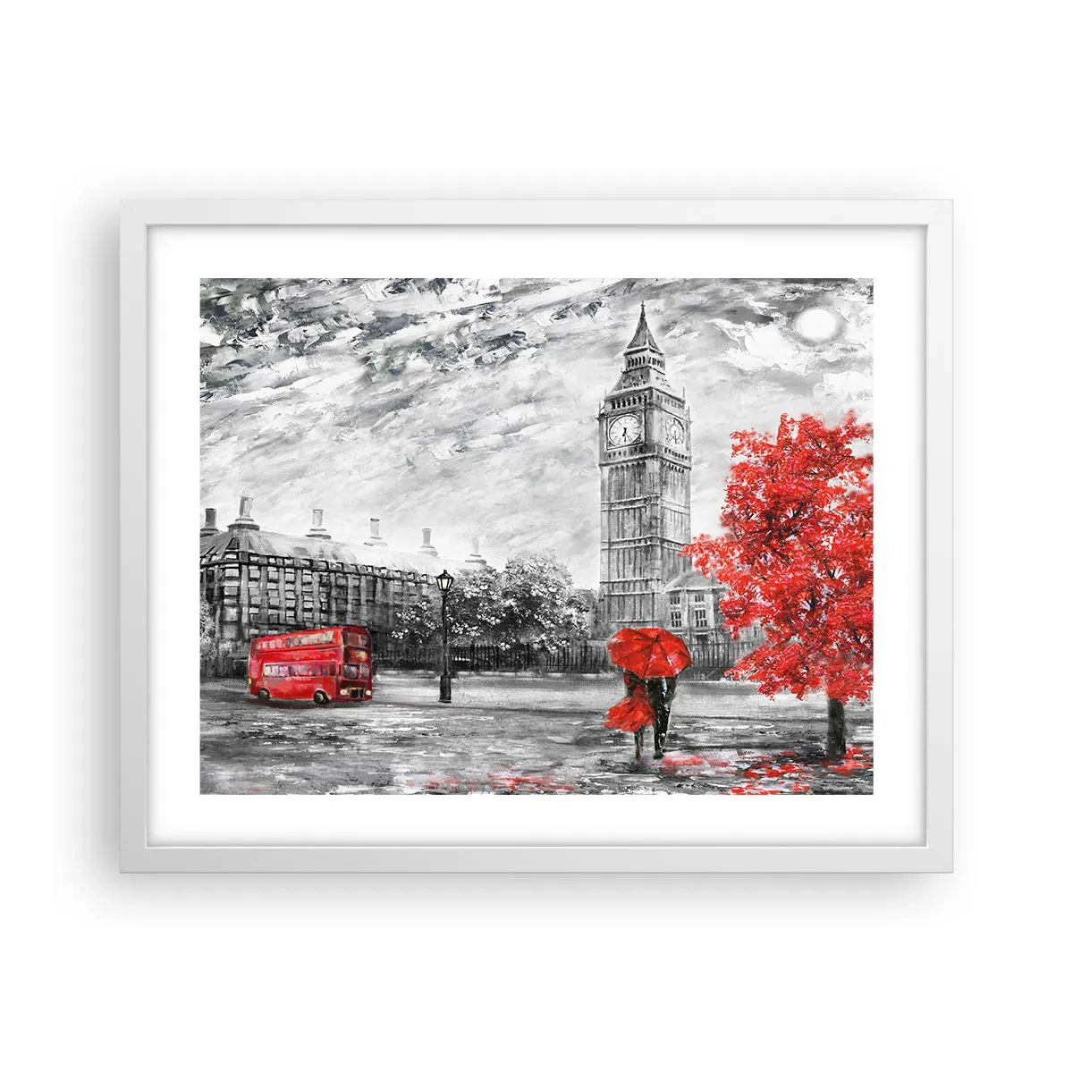 Poster in einem weißen Rahmen - Ein aufregender Tag - 50x40 cm