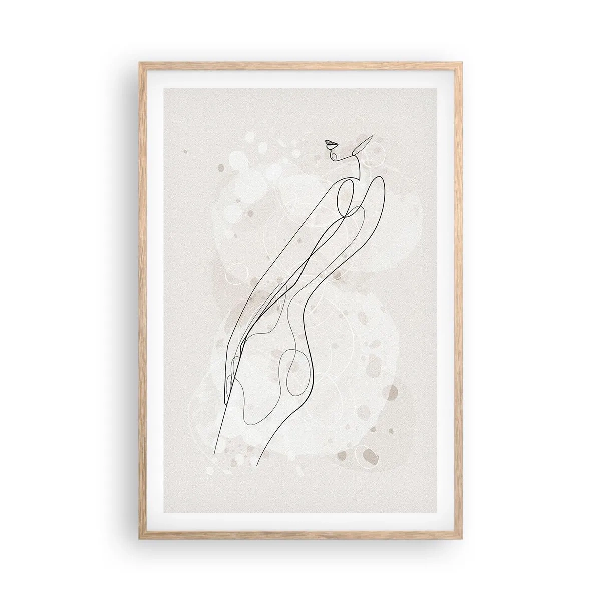 Poster in einem Rahmen aus heller Eiche - Der Blick schweift - 61x91 cm