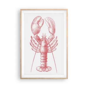 Poster in einem Rahmen aus heller Eiche - Hummer, der Homers würdig ist - 61x91 cm