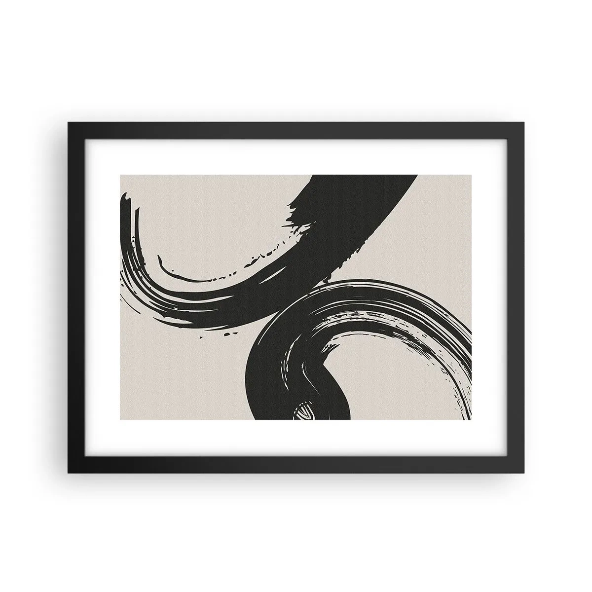 Poster in einem schwarzem Rahmen - Ausladend und kreisförmig - 40x30 cm