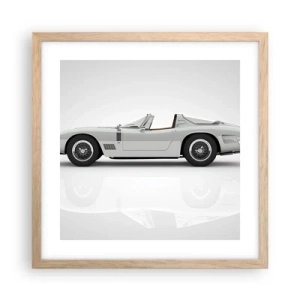 Poster in einem Rahmen aus heller Eiche - Spaß versprochen - 40x40 cm