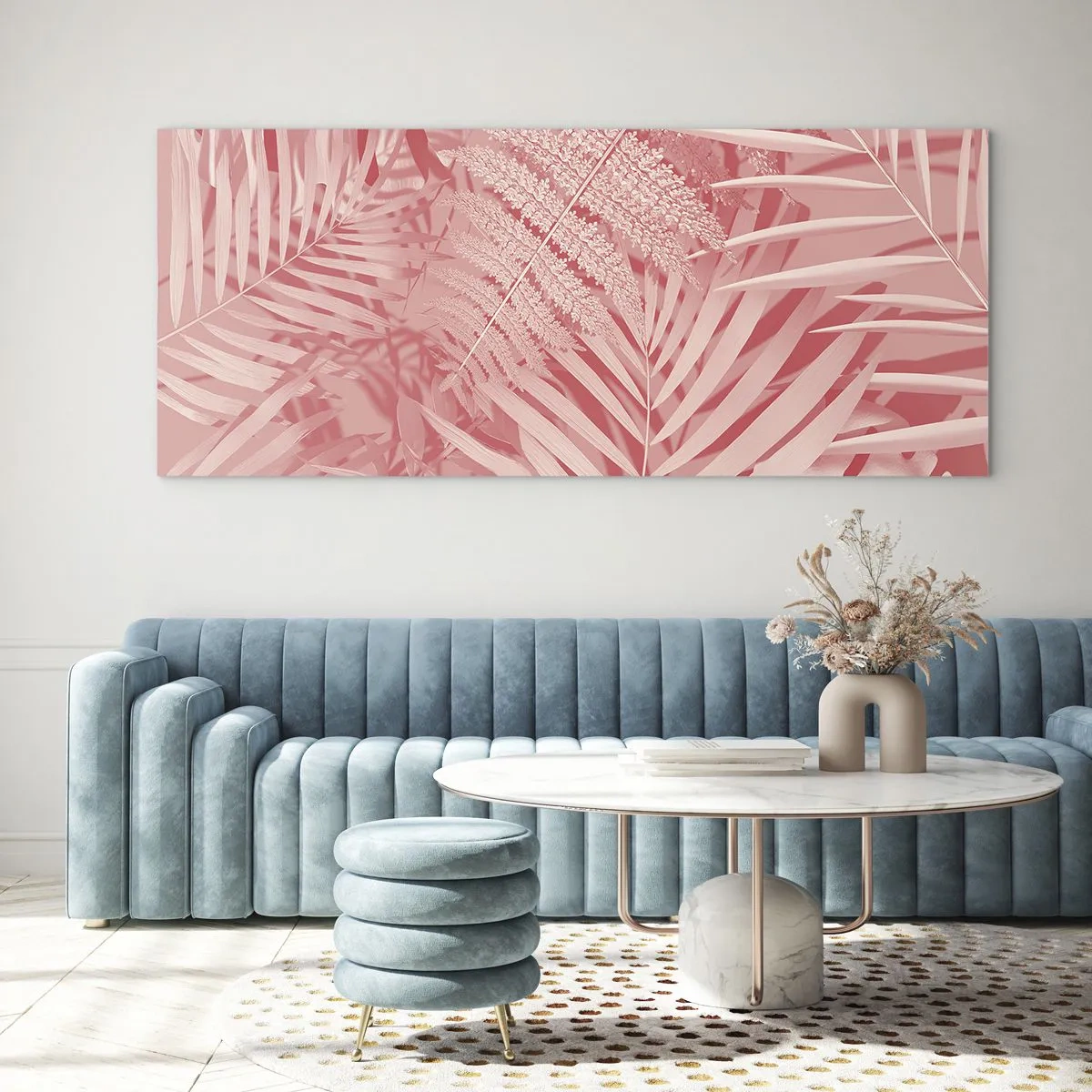 Glasbild - Bild auf glas - Rosa Konzept - 100x40 cm