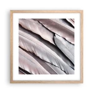 Poster in einem Rahmen aus heller Eiche - In rosa Silber - 40x40 cm