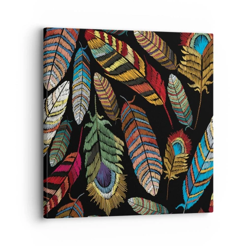 Bild auf Leinwand - Leinwandbild - Der Vogelkarneval - 30x30 cm