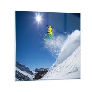 Glasbild - Bild auf glas - Tanzen mit den Bergen - 50x50 cm