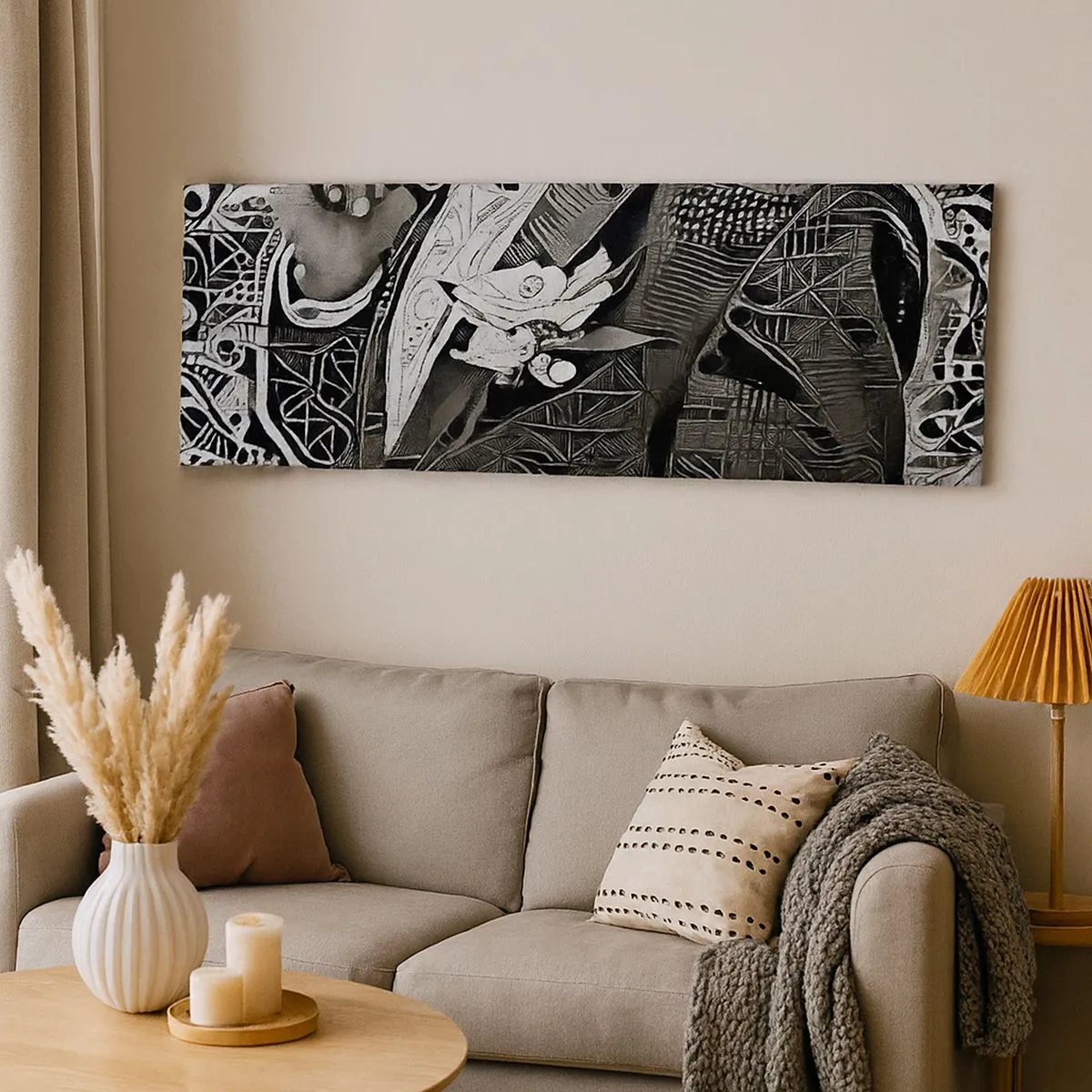 Bild auf Leinwand - Leinwandbild - Nur ein scheinbar grauer Mann - 100x40 cm