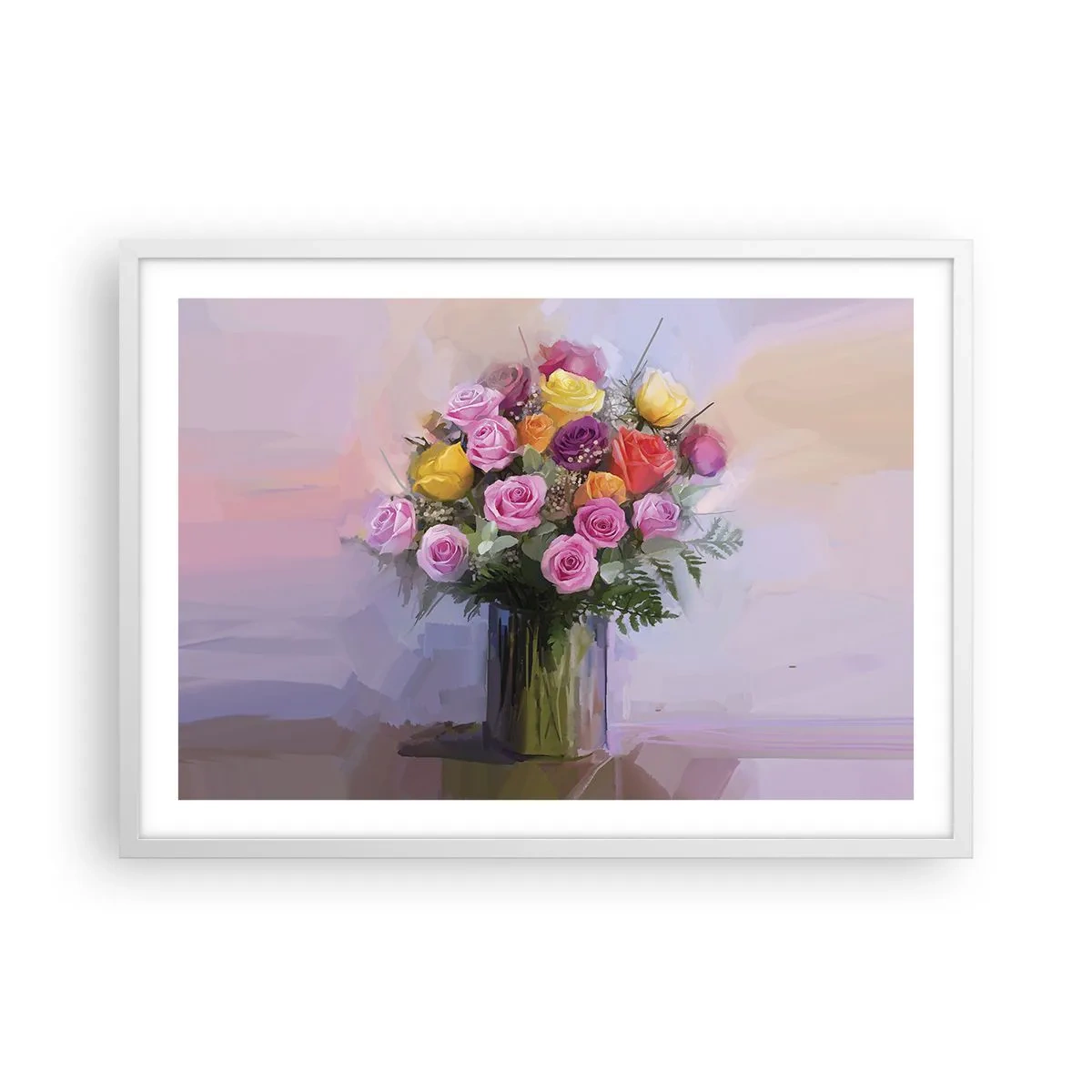 Poster in einem weißen Rahmen - Festgehaltene Schönheit - 70x50 cm