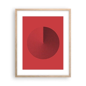 Poster in einem Rahmen aus heller Eiche - Kreisbewegung - 40x50 cm