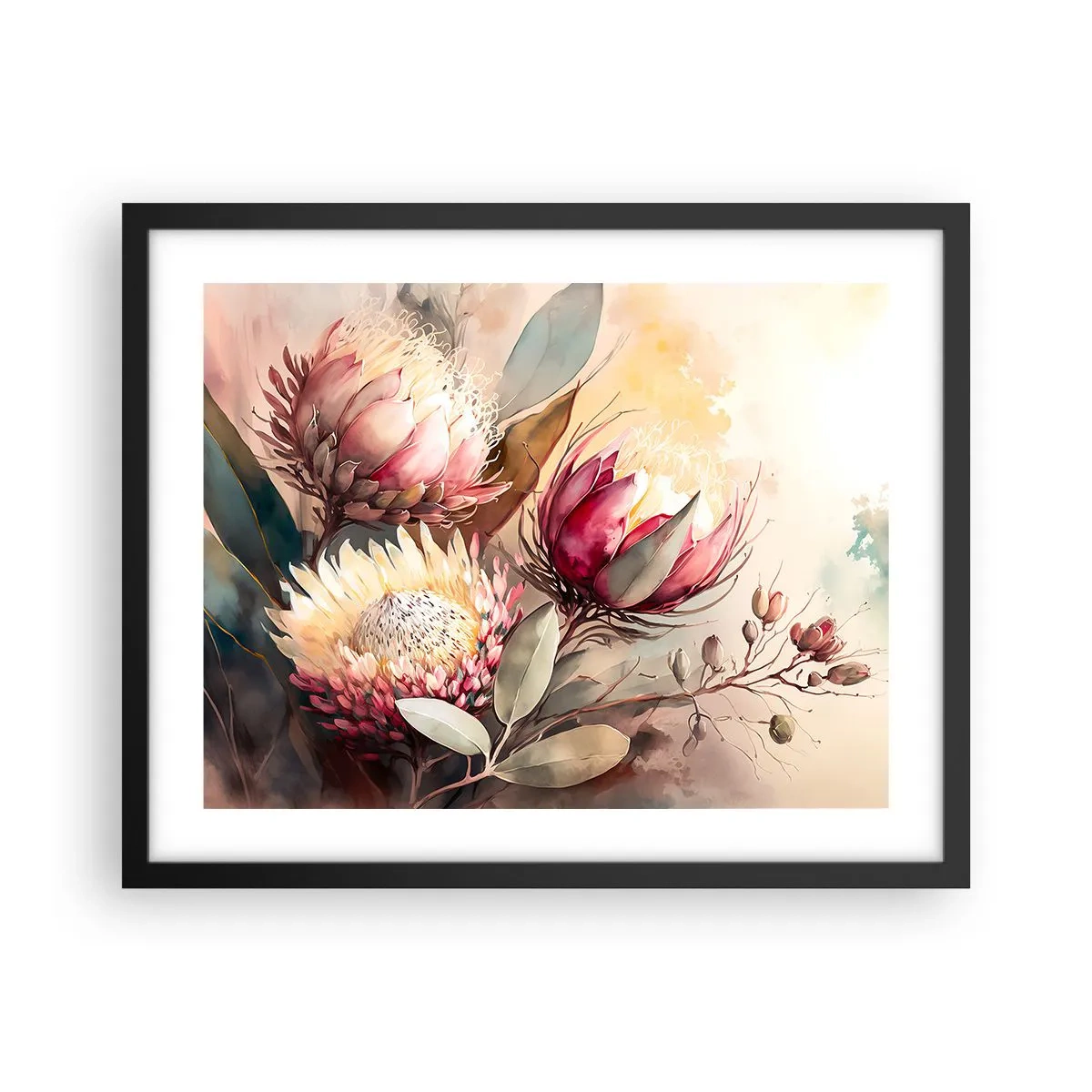 Poster in einem schwarzem Rahmen - Im Profil und en face - 50x40 cm