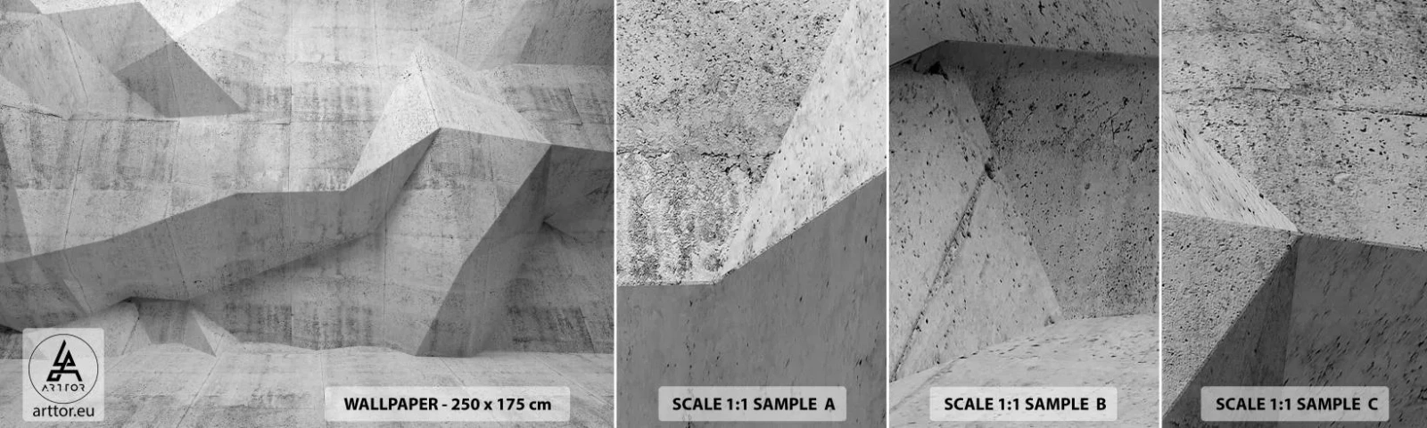 Fototapeten Muster Selbstklebend Deluxe Sticker - Eine echte Herausforderung - Abstraktion, Stück, 3D - 100x30 cm