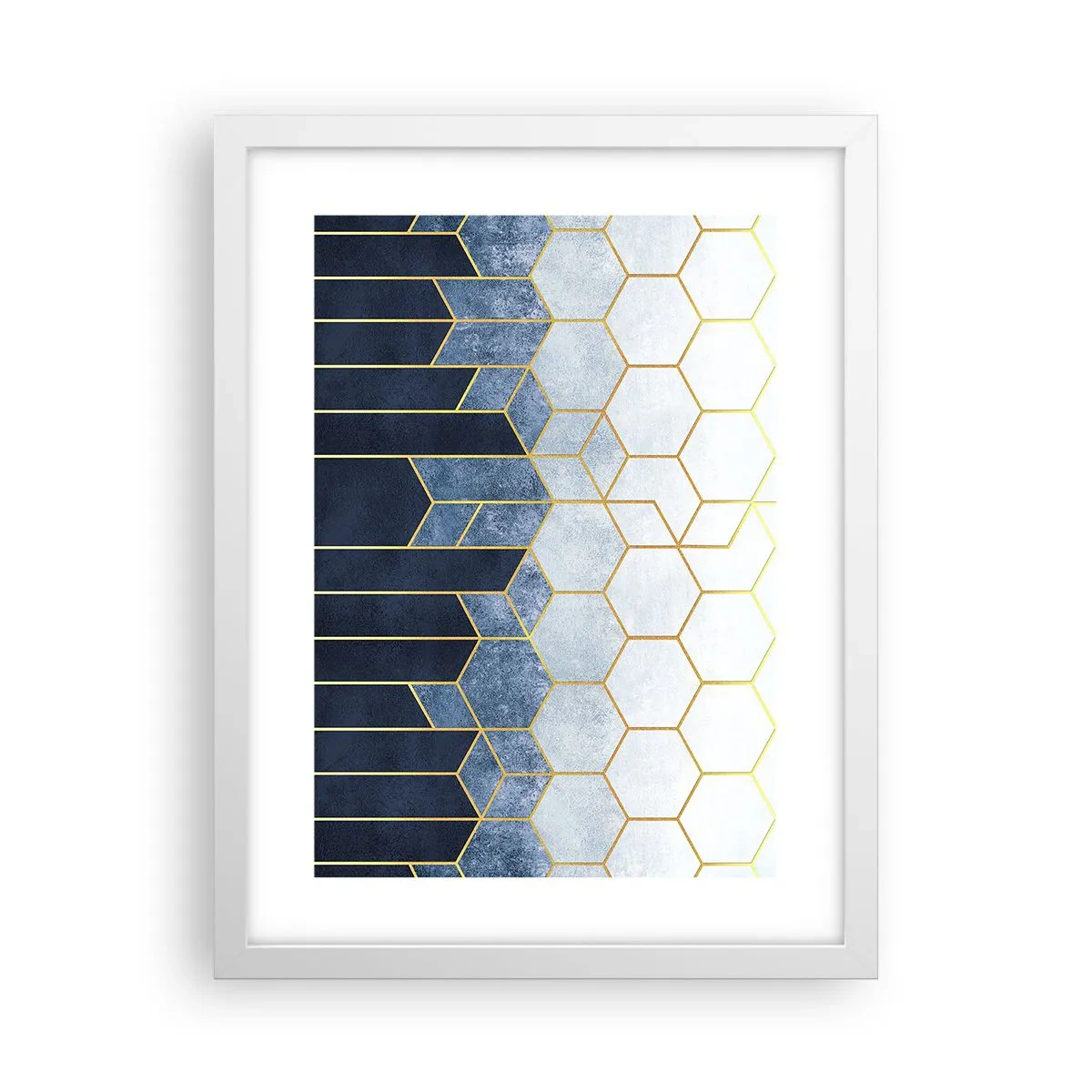 Poster in einem weißen Rahmen - Komposition im synkopischen Rhythmus - 30x40 cm