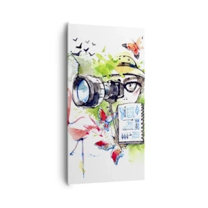 Bild auf Leinwand - Leinwandbild - In der Linse eines Reisenden - 65x120 cm