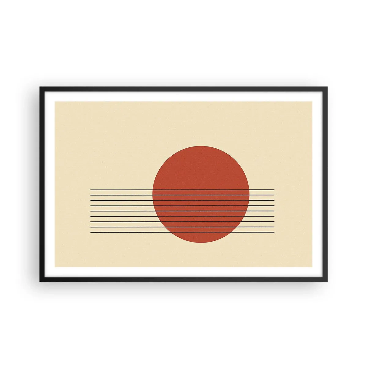 Poster in einem schwarzem Rahmen - Immer wieder und weiter - 91x61 cm