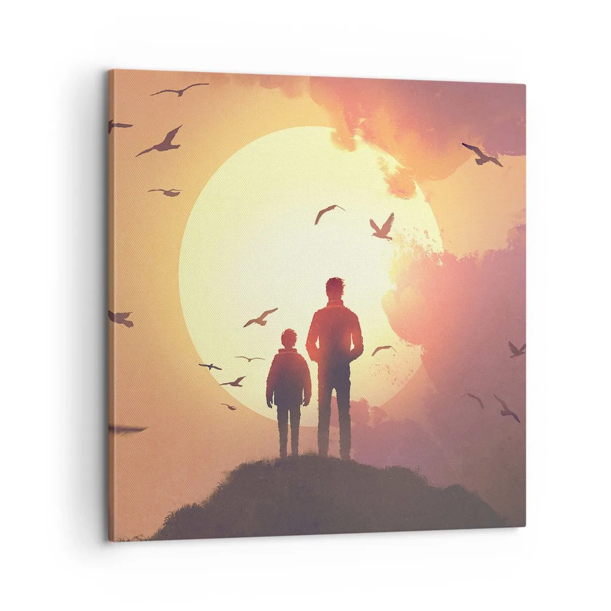 Bild auf Leinwand - Leinwandbild - Von Angesicht zu Angesicht mit der Sonne - 60x60 cm