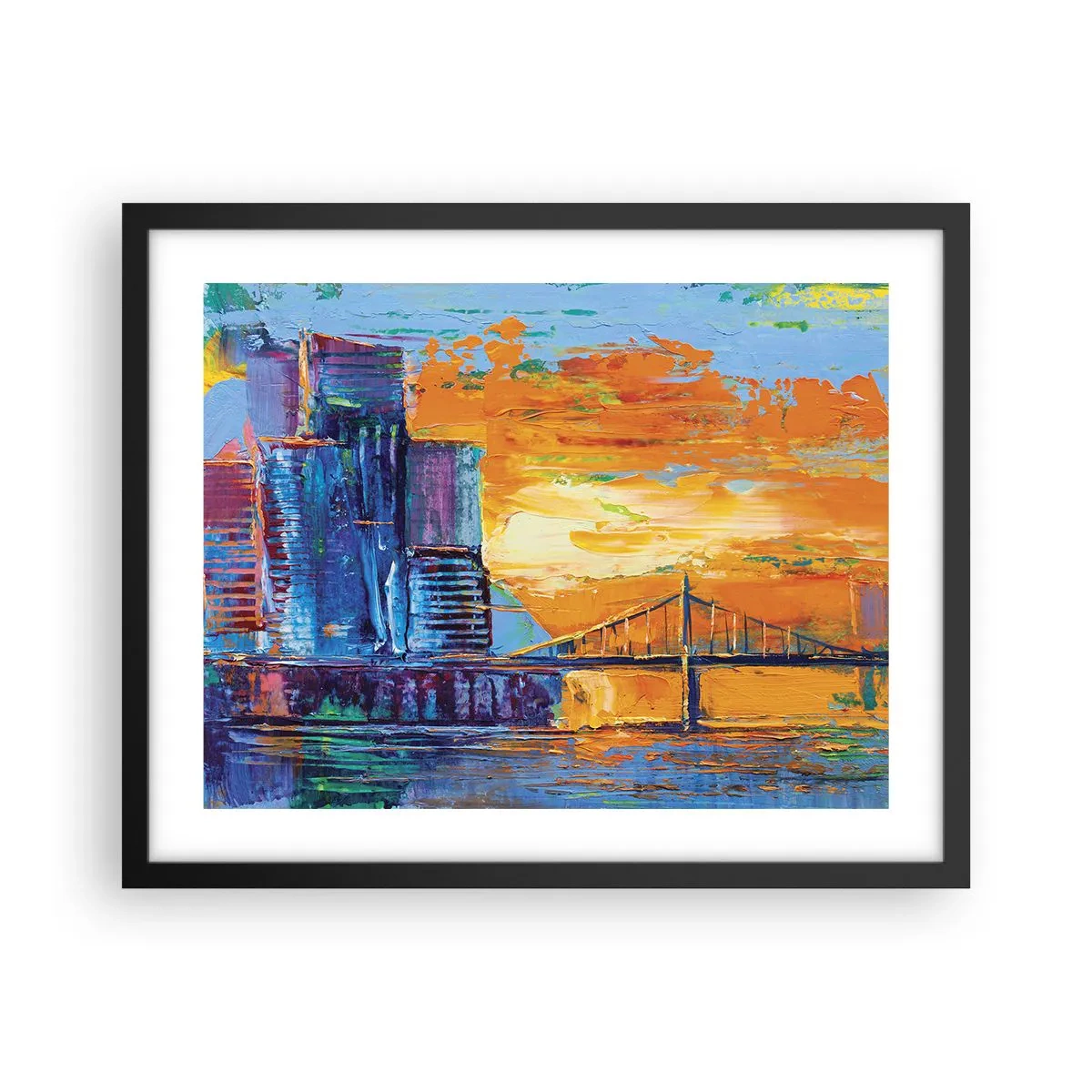 Poster in einem schwarzem Rahmen - Kultur und Natur - 50x40 cm