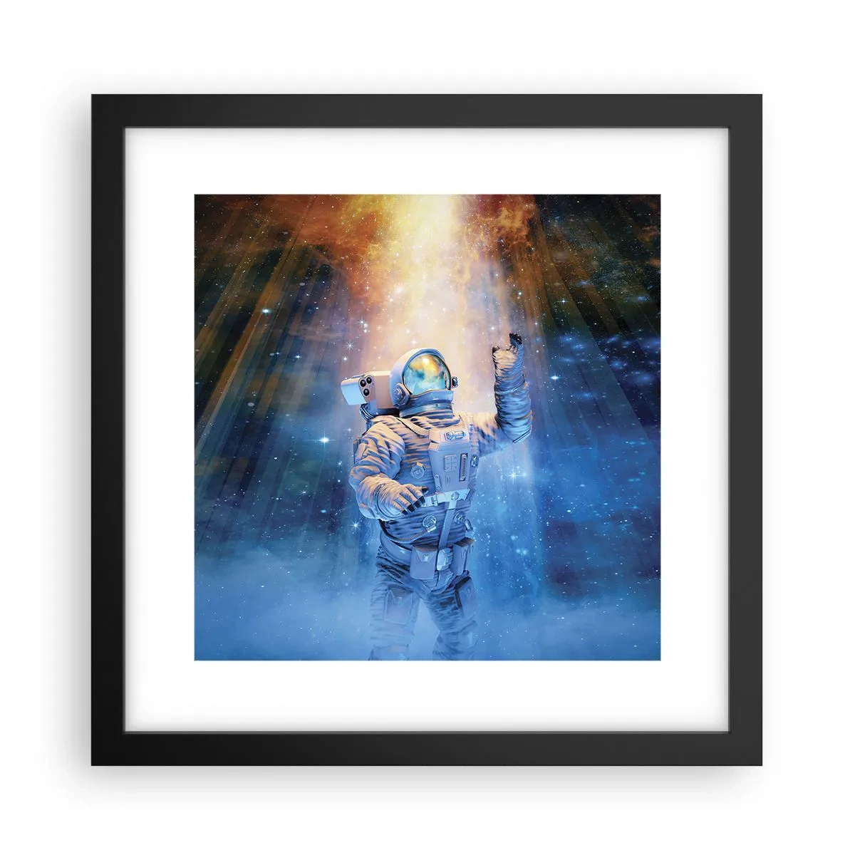Poster in einem schwarzem Rahmen - Endlich am Ende - 30x30 cm