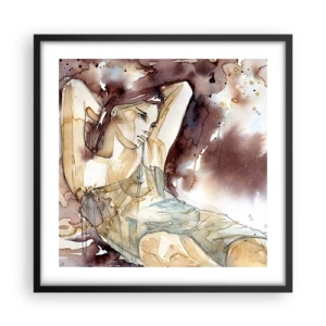 Poster in einem schwarzem Rahmen - In lila Stimmung - 50x50 cm