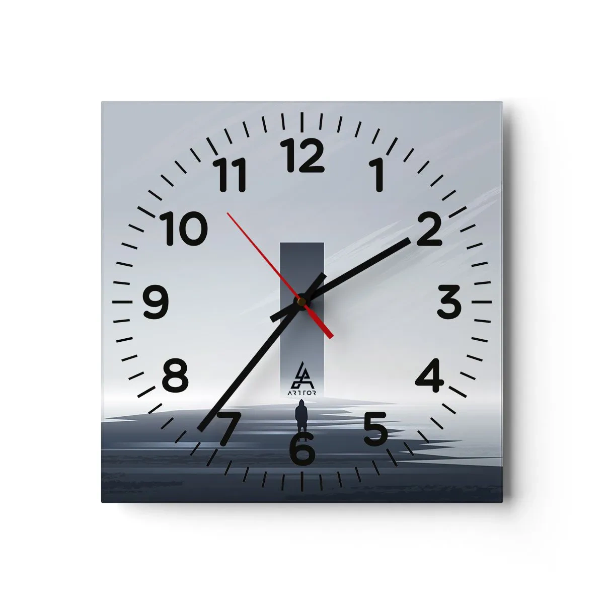 Wanduhr - Glasuhr - Chance oder Bedrohung? - 30x30 cm