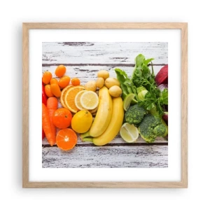 Poster in einem Rahmen aus heller Eiche - Es ist nicht genug? - 40x40 cm