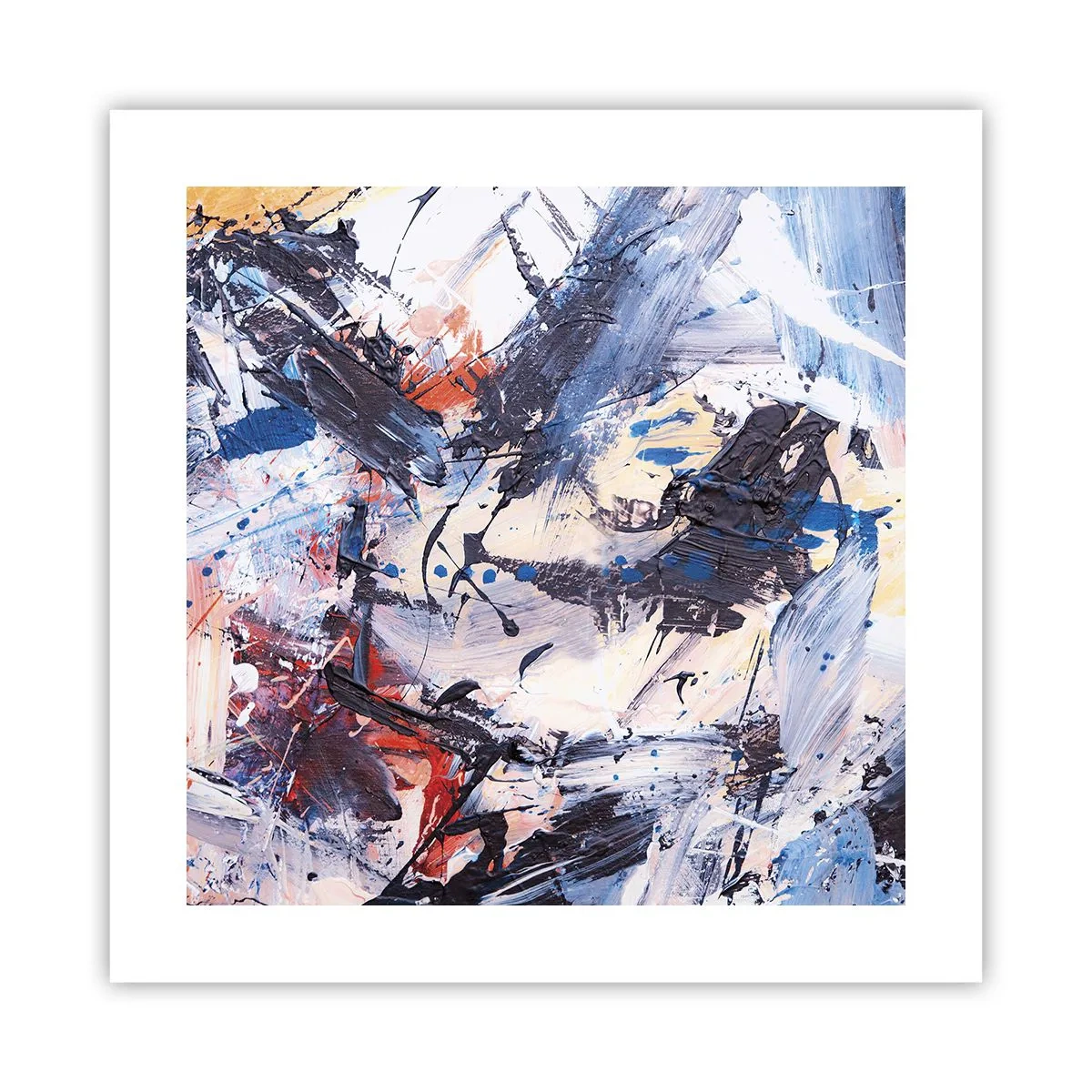 Poster - Verrückter Tanz der Abstraktion - 40x40 cm