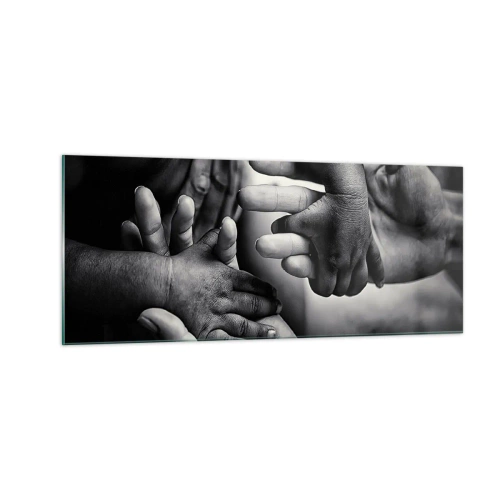 Glasbild - Bild auf glas - Mensch sein - 100x40 cm