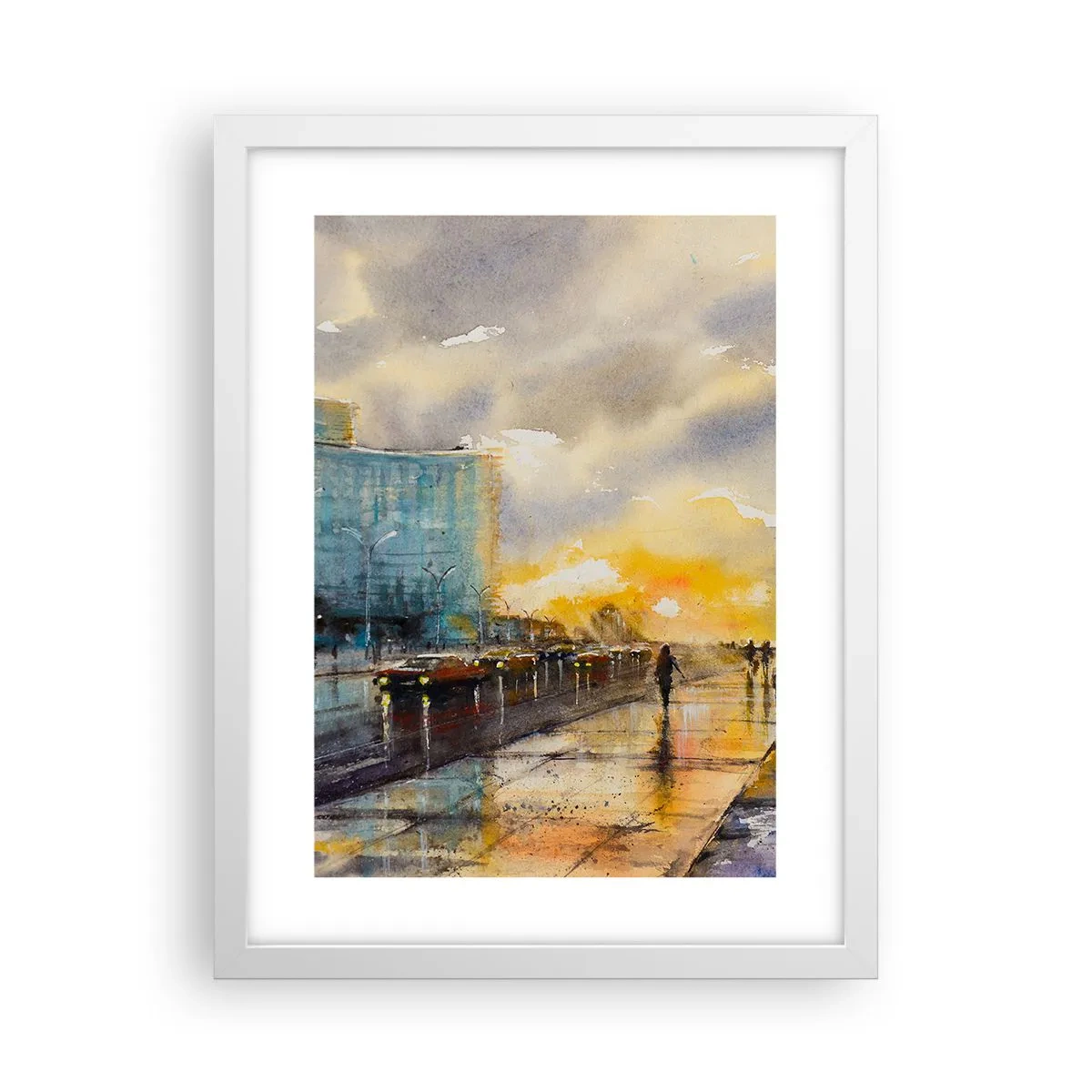 Poster in einem weißen Rahmen - Leben am Ufer - 30x40 cm