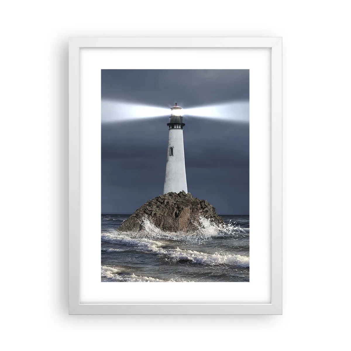 Poster in einem weißen Rahmen - Hier... hier... hier! - 30x40 cm