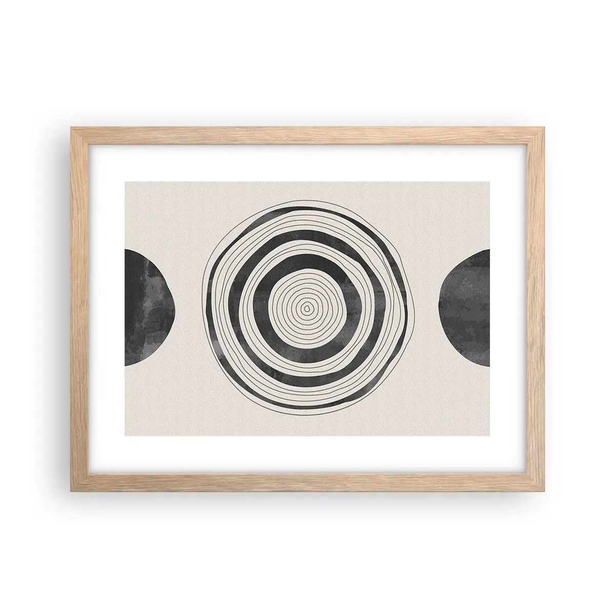 Poster in einem Rahmen aus heller Eiche - Wichtig ist, was dazwischen liegt - 40x30 cm