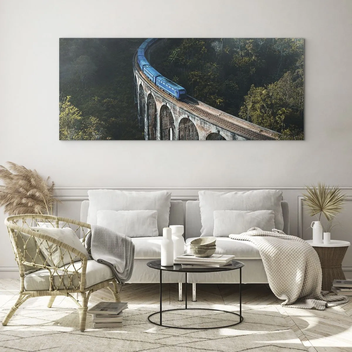 Glasbild - Bild auf glas - Neigung zur Natur - 100x40 cm