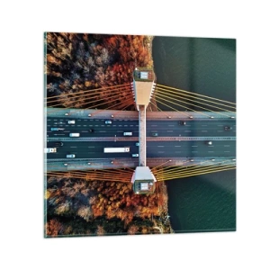 Glasbild - Bild auf glas - Jenseits der Gewässer, jenseits der Wälder - 30x30 cm