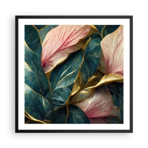 Poster in einem schwarzem Rahmen - Natürliche Eleganz und Stil - 60x60 cm