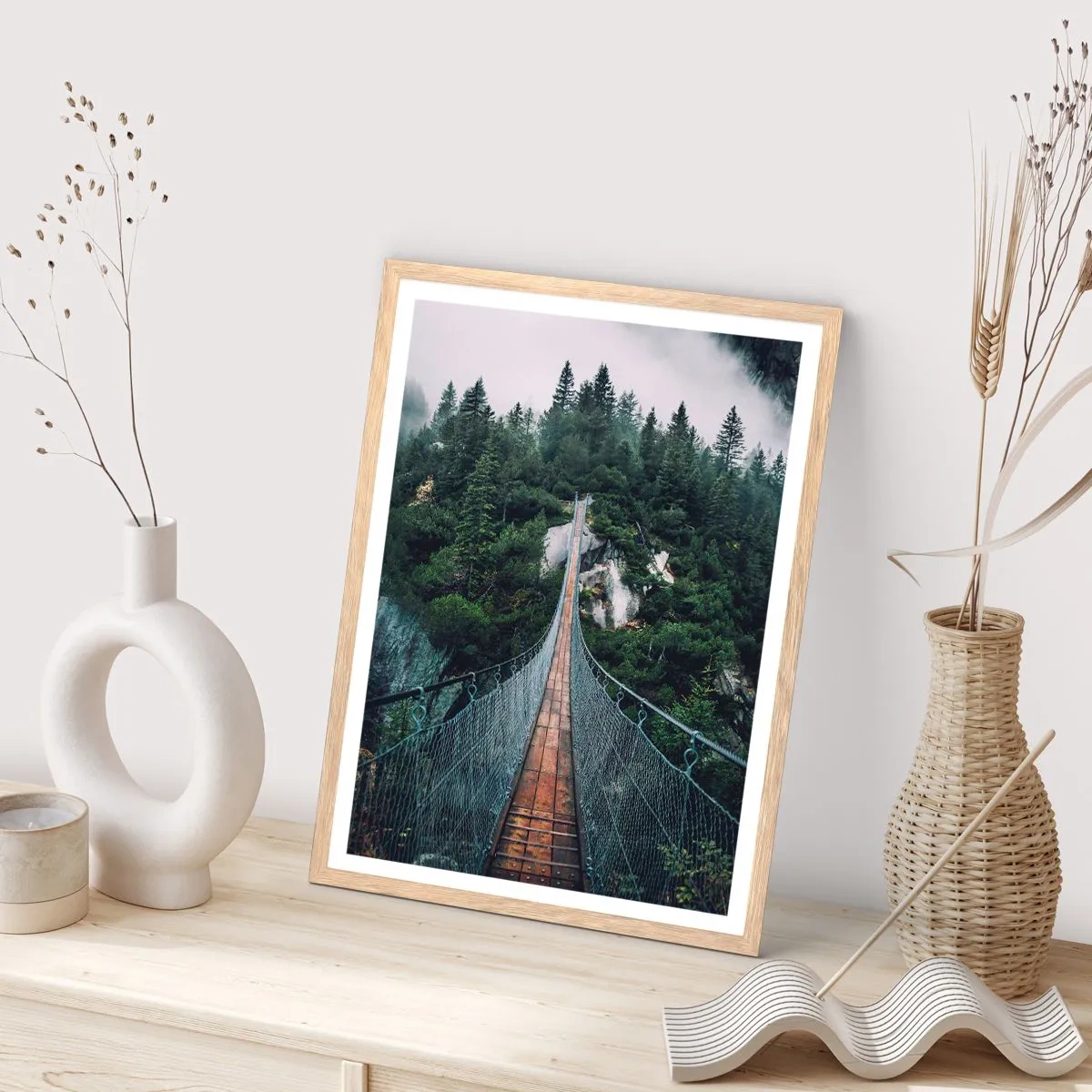 Poster in einem Rahmen aus heller Eiche - Nur für Überflieger - 61x91 cm