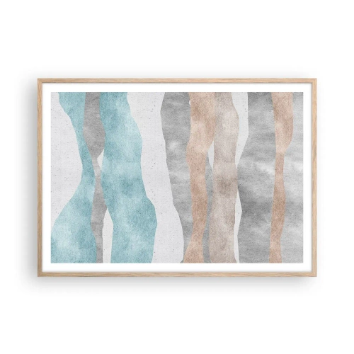 Poster in einem Rahmen aus heller Eiche - Studie über Nähe - 100x70 cm