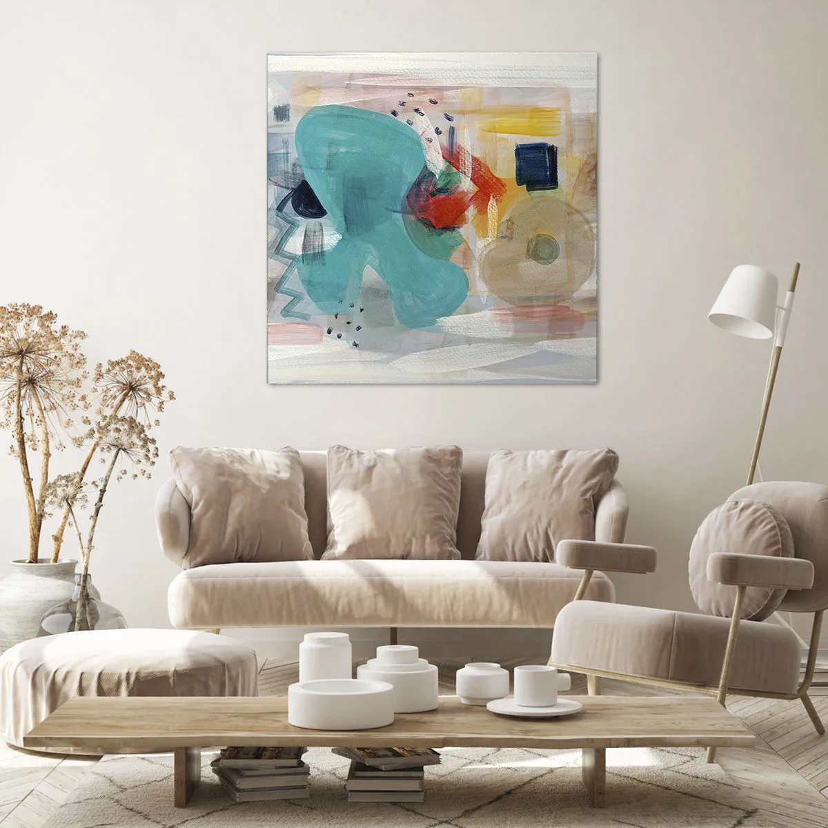 Bild auf Leinwand - Leinwandbild - Buntes Spiel - 30x30 cm