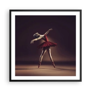 Poster in einem schwarzem Rahmen - Eine Primaballerina - 60x60 cm