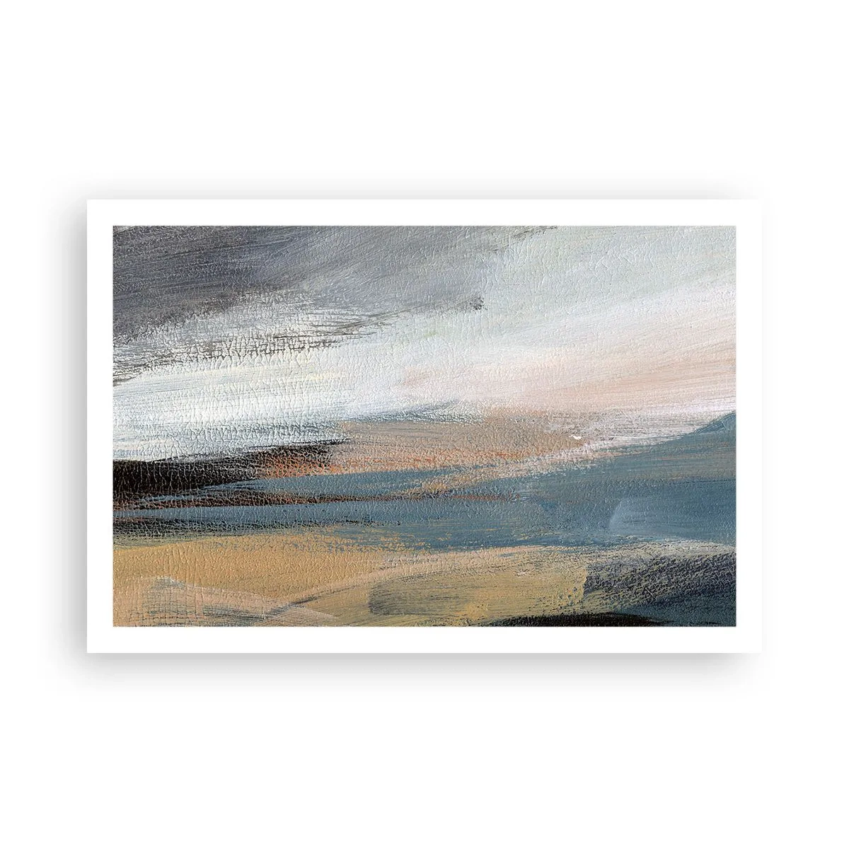 Poster - Abstraktion: nördliche Landschaft - 91x61 cm