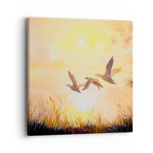 Bild auf Leinwand - Leinwandbild - Der Beginn einer langen Reise - 40x40 cm