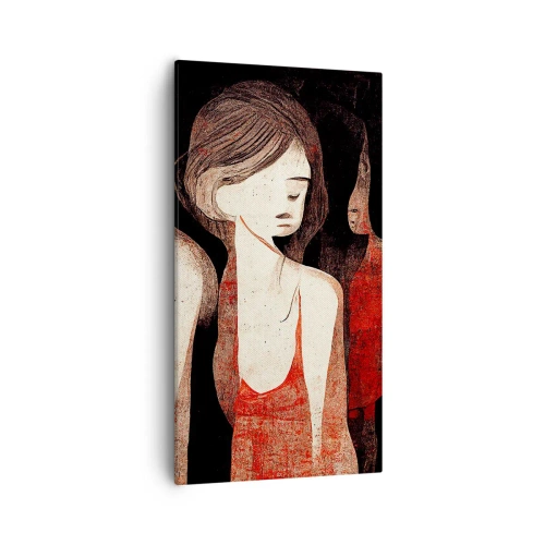 Bild auf Leinwand - Leinwandbild - Madonnen der Dunkelheit - 55x100 cm