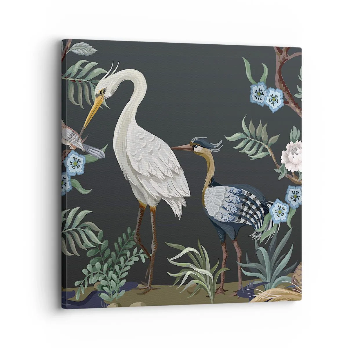 Bild auf Leinwand - Leinwandbild - Vogelparade - 30x30 cm