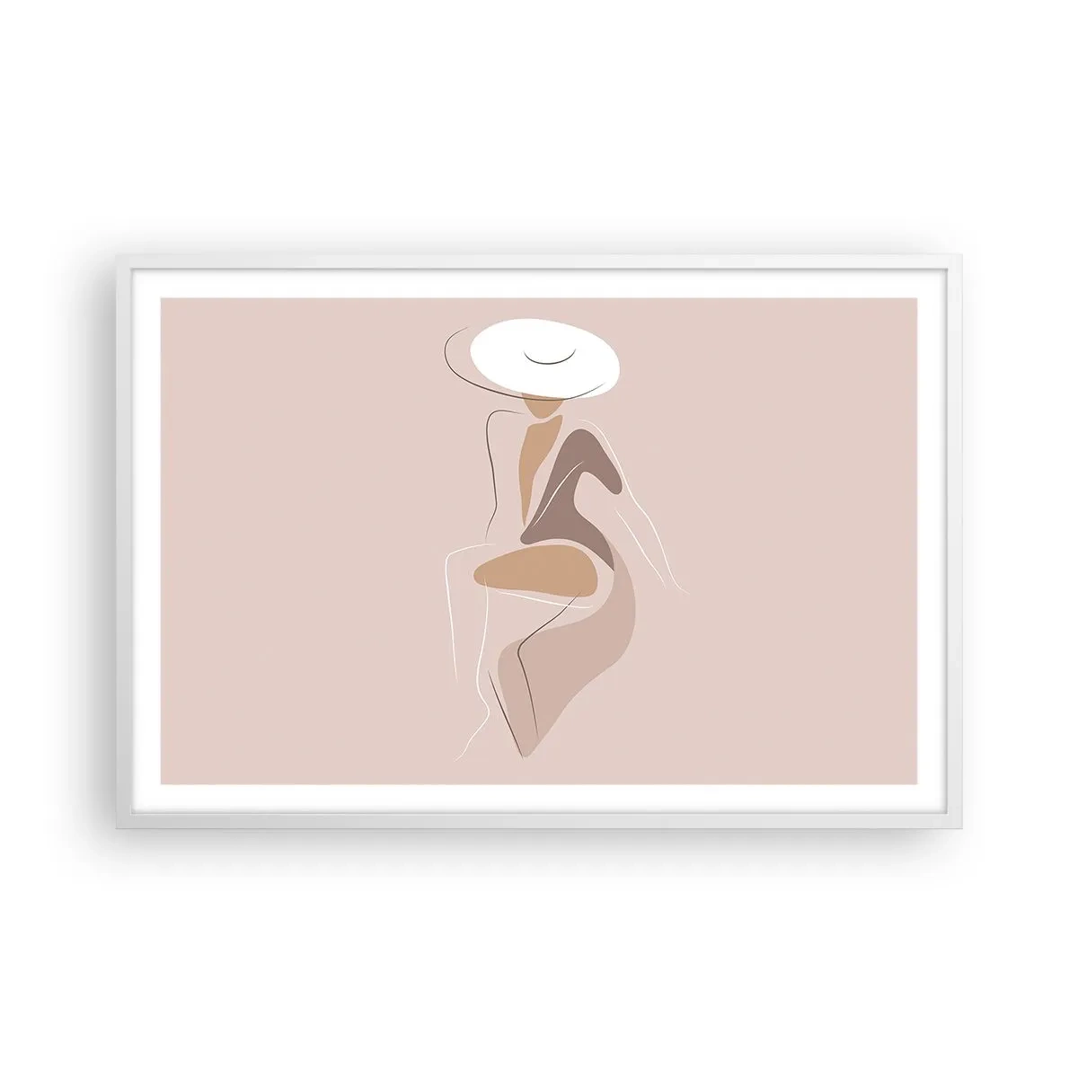 Poster in einem weißen Rahmen - Eine Dame sein - 91x61 cm