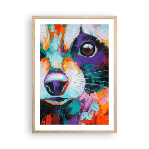 Poster in einem Rahmen aus heller Eiche - Nur gute Emotionen - 50x70 cm