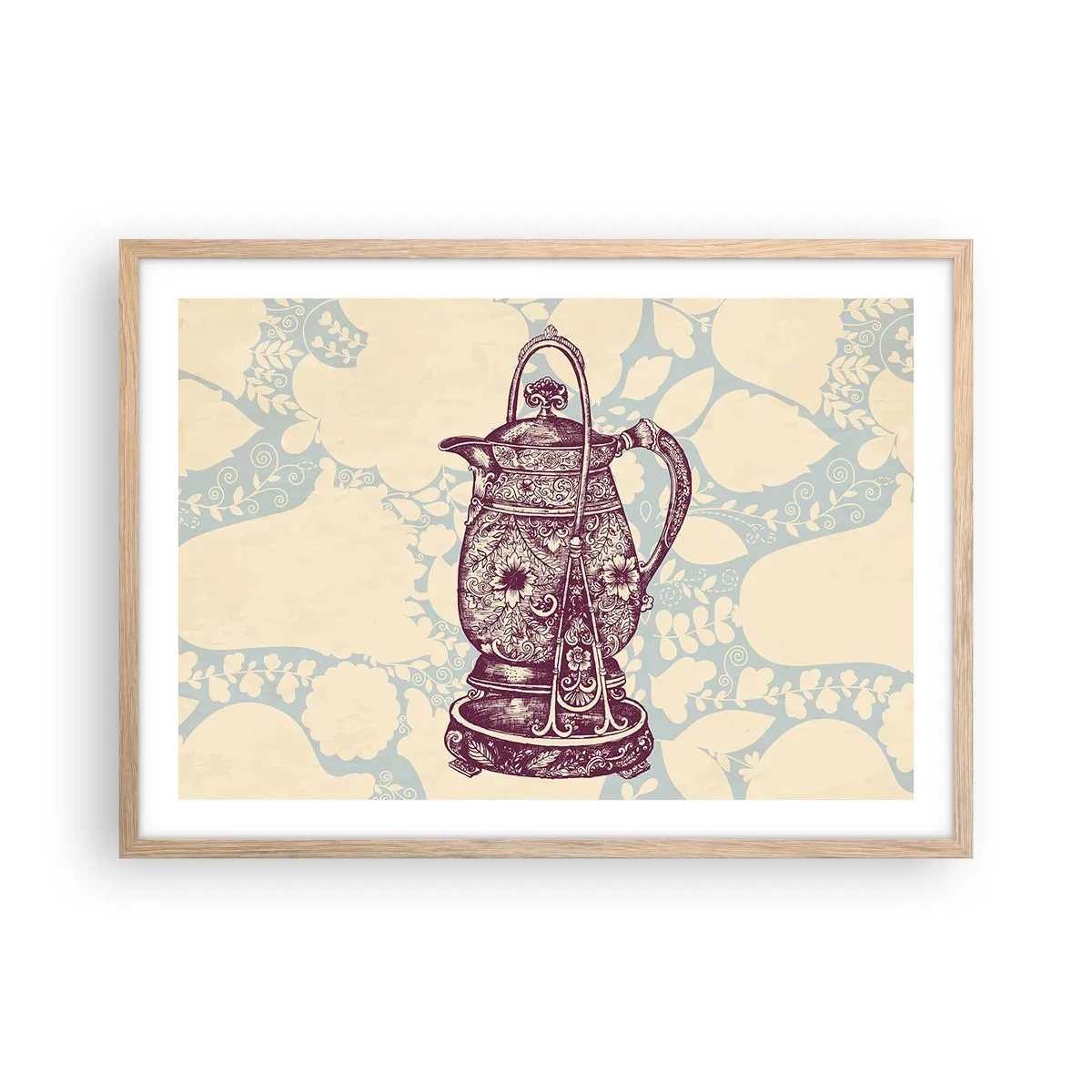 Poster in einem Rahmen aus heller Eiche - Schönheit des Alltags - 70x50 cm